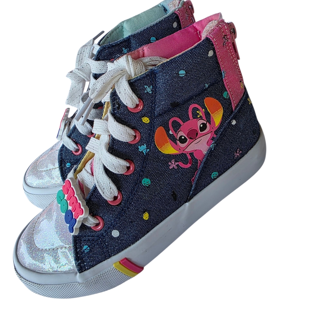STITCH Disney Kids Sneakers with Blue and Pink Accents - Picture 2 of 6